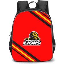 Wellington Lions Backpack School Bag StudentPack - Large Logo With Stripe