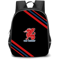 Old Wesley Rugby Football Club Backpack School Bag StudentPack - Old Wesley Rugby Football Club Large Logo With Stripe