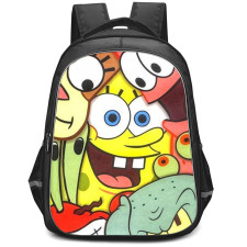 SpongeBob Backpack StudentPack - SpongeBob Patrick Squidward Sandy And Karbs In One Frame