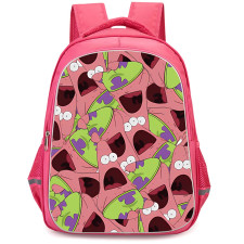 SpongeBob Patrick Star Backpack StudentPack - Patrick Star Emoji Pattern Art