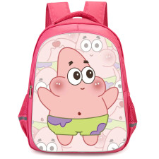 SpongeBob Patrick Star Backpack StudentPack - Patrick Star Standing On Pattern Art