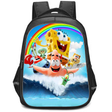 SpongeBob Backpack StudentPack - SpongeBob SquarePants Member On Skating On Sea Wave