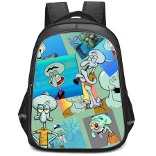 SpongeBob Squidward Backpack StudentPack - Squidward Portrait Collage