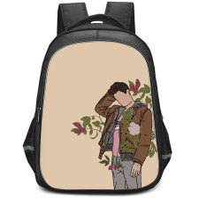 Sex Education Adam Groff Backpack StudentPack - Adam Groff Standing Minimalist On Brown Background