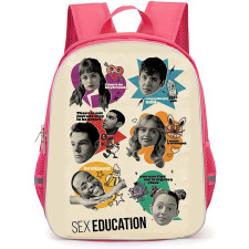Sex Education Backpack StudentPack - Sex Education Character Face And Quotes On Beige Background