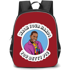 Sex Education Eric Effiong Backpack StudentPack - Eric Effiong Sticker Quote Wash Your Hand Red Background