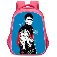 Sex Education Backpack StudentPack - Maeve And Otis Illustration On Blue Background