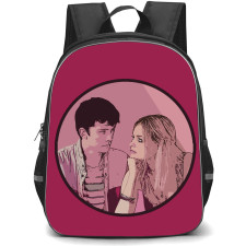 Sex Education Backpack StudentPack - Sex Education Maeve Wiley And Otis Milburn Illustration On Red Background