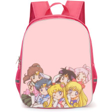 Sailor Moon Backpack StudentPack - Sailor Moon Group On Pink Background