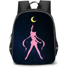 Sailor Moon Backpack StudentPack - Sailor Moon Silhouette On Galaxy