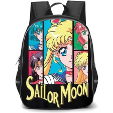 Sailor Moon Backpack StudentPack - Sailor Moon Poster On Black Background
