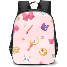 Sailor Moon Backpack StudentPack - Sailor Moon Pattern Art On Pink Background