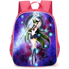 Sailor Moon Sailor Pluto Backpack StudentPack - Sailor Moon Sailor Pluto Anime Art On Purple Background