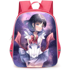 Sailor Moon Sailor Saturn Backpack StudentPack - Sailor Moon Sailor Saturn On Purple Lighting Background