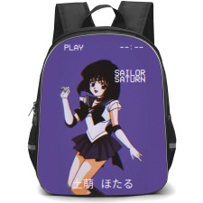 Sailor Moon Saturn Backpack StudentPack - Sailor Saturn Standing On Purple Background