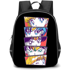 Sailor Moon Backpack StudentPack - Sailor Scouts On Black Background