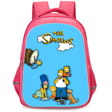The Simpsons Backpack StudentPack - The Simpsons Family On Blue Background