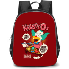 The Simpsons Krusty The Clown Backpack StudentPack - Krusty The Clown Eating Oat On Red Background
