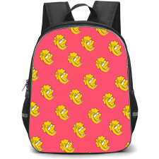The Simpsons Lisa Backpack StudentPack - Lisa Pattern Art On Red Background