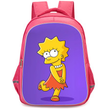 The Simpsons Lisa Backpack StudentPack - Lisa Standing On Purple Background