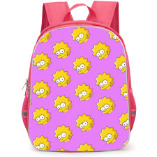 The Simpsons Maggie Backpack StudentPack - Maggie Avatar Pattern Art On Purple Background