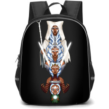 Star Wars Ahsoka Backpack StudentPack - Ahsoka Tano Growing up On Black Background