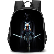 Star Wars Ahsoka Backpack StudentPack - Ahsoka Tano And Darth Vader On Black Background