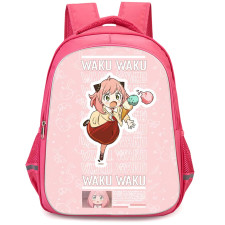 Spy X Family Anya Forger Backpack StudentPack - Anya Forger Waku Waku Pink Poster