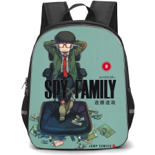 Spy X Family Franky Franklin Backpack StudentPack - Franky Franklin Sitting On The Chair Green Background