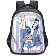 Spy X Family Backpack StudentPack - Spy X Family Loid Yor And Anya Wear Blue Dress Poster