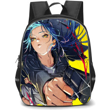 Sakamoto Days Rion Akao Backpack StudentPack - Rion Akao Holding Gun Anime Art Poster