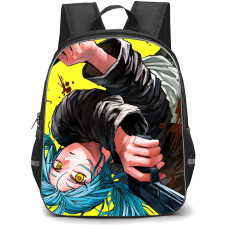 Sakamoto Days Rion Akao Backpack StudentPack - Rion Akao Holding Gun And Knife Anime Art Poster