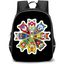 Samurai Pizza Cats Backpack School Bag StudentPack - Samurai Pizza Cats Collectible Pizza Box - Set Of 8 Pins Sticker