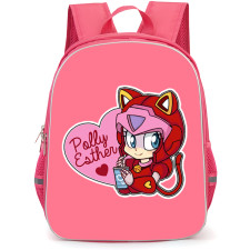 Samurai Pizza Cats Polly Esther Backpack School Bag StudentPack - Samurai Pizza Cats Polly Esther With Heart Shape Sticker