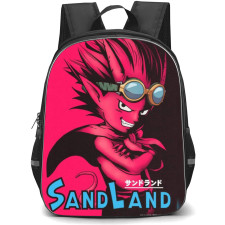 Sand Land Beelzebub Backpack StudentPack - Beelzebub Series Portrait In Pink Black