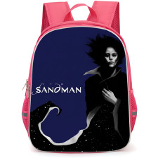 The Sandman Dream Backpack School Bag StudentPack - The Sandman Dream Black And White Fan Art On Blue Background