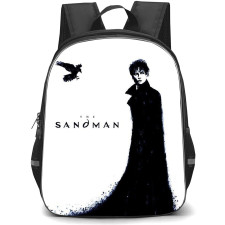 The Sandman Dream Backpack School Bag StudentPack - The Sandman Dream Standing With Raven Black And White Sketch Art Poster