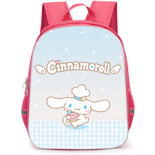 Sanrio Cinnamoroll Backpack School Bag StudentPack - Cinnamoroll Holding Donut With Blue Hearts Kawaii Poster