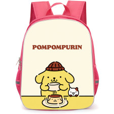 Sanrio Puppy Pals Pompompurin Backpack School Bag StudentPack - Pompompurin Coffee Time Minimalist Cartoon Art Poster