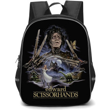 Edward Scissorhands Backpack StudentPack - Edward Scissorhands Portrait On Black Background Comic Art