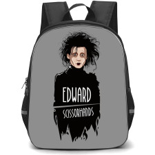Edward Scissorhands Backpack StudentPack - Edward Scissorhands Portrait On Grey Background Comic Art