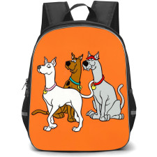 Scooby Doo Backpack StudentPack - Scooby Doo Scooby Dee And Scooby Dum In Orange Background
