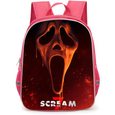 Scream 7 Ghostface Backpack School Bag StudentPack - Ghostface Mask Burning Series Poster
