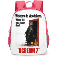 Scream 7 Ghostface Backpack School Bag StudentPack - Ghostface Past Never Dies Phrase Poster