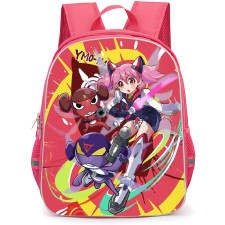 Sgt Frog Backpack School Bag StudentPack - Sgt Frog Characters On Yellow Red Graphic Art Background