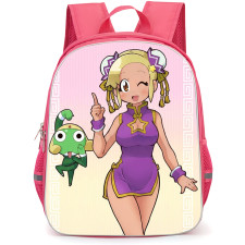 Sgt Frog Backpack School Bag StudentPack - Sgt Frog Angol Mois And Sargento Keroro On Pink Background