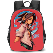 Shaman King Asakura Yoh Backpack StudentPack - Asakura Yoh Side Portrait On Red Background