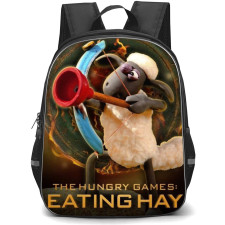 Shaun The Sheep Backpack StudentPack - Shaun The Sheep The Hungry Games Eating Hay Poster