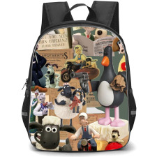 Shaun The Sheep Backpack StudentPack - Shaun The Sheep Retro Collage Poster
