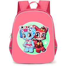 Shopkins Backpack School Bag StudentPack - Blue Puppy And Pupkin Portrait Sticker
